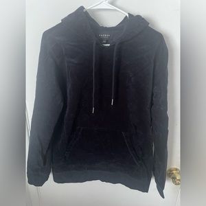 Suede Navy Blue Hoodie